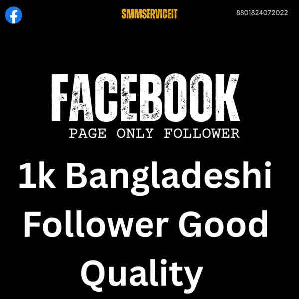 1k Facebook Page Bangladeshi Only Follower