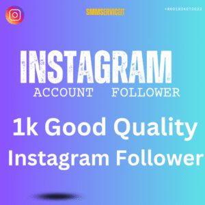 1k Instagram Account Follower Good  Quality