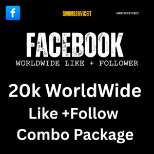 20k Facebook – Page Likes + Followers ~ HQ Quality Combo Package