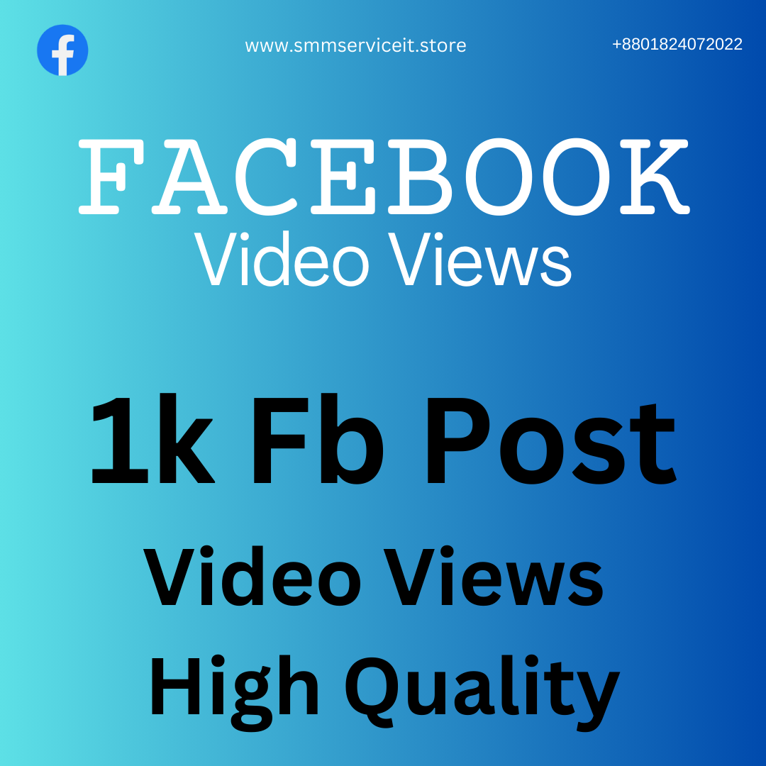 1k Facebook Post Video Reels/ Views