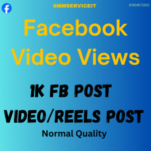 1k Facebook Post Video Reels Views Normal Quality